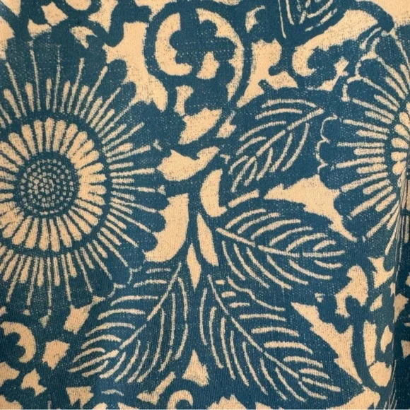 Lululemon Blue and White Floral Print Racerback Tank - Picture 4 of 4